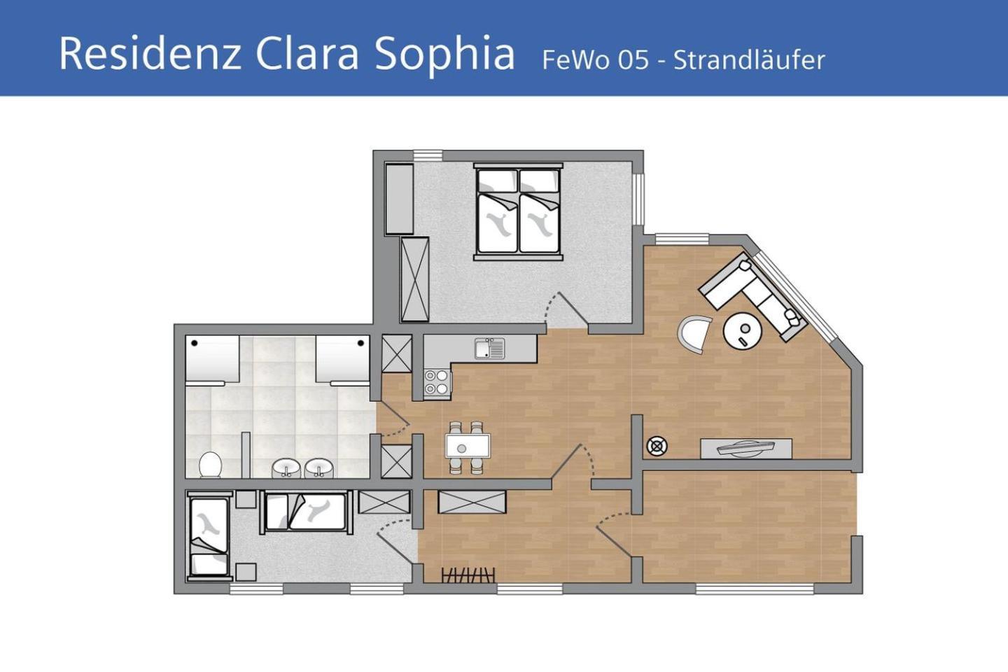 Ferienwohnung Strandlaeufer In Der Residenz Clara Sophia Binz Exterior foto